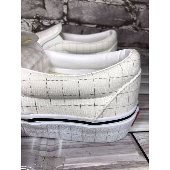 Vans Classic Slip-On Checkerboard Day White Canvas Sneakers Shoes Women 9.5M US - Picture 12 of 16